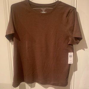 Brown Short Sleeve Top